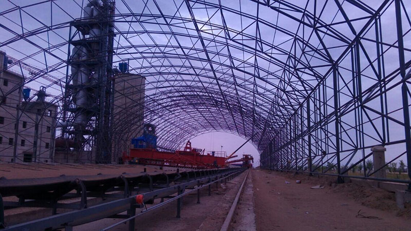 清镇煤棚网架安装